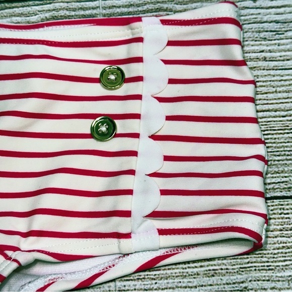 Janie and Jack Pink and White Bikini Set Size 18-24 M - Picture 4 of 13